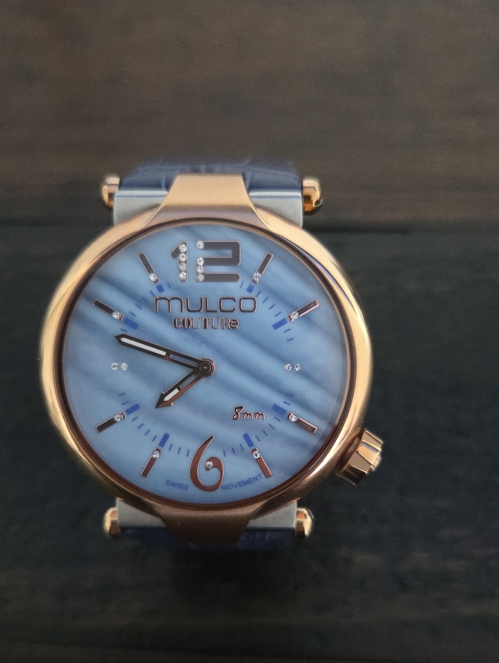 Mulco Blue Dial Rose Gold Case Women's Watch / No Pila